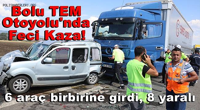 TEM Otoyolu'nda feci kaza! 6 araç birbirine girdi, 8 yaralı