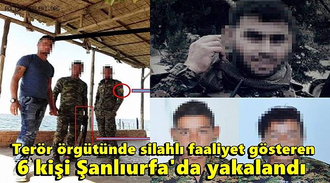 Terör örgütünde silahlı faaliyet gösteren 6 kişi Şanlıurfa'da yakalandı 
