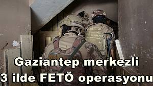 Gaziantep merkezli 3 ilde FETÖ operasyonu, 10 gözaltı
