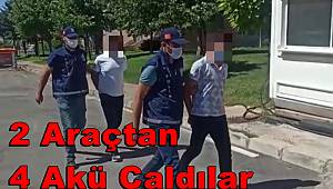 Gaziantep'te akü hırsızları yakalandı 