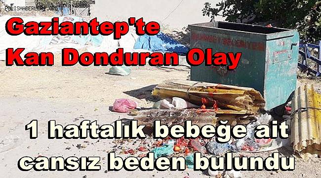 Gaziantep'te çöp konteynerinin yanında bebek cesedi bulundu
