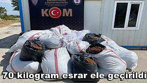 Kırklareli'nde uyuşturucu tacirlerine darbe: 70,9 kilogram esrar ele geçirildi 