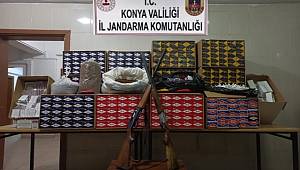 Konya'da 70 bin 200 boş makaron ele geçirildi, 2 gözaltı