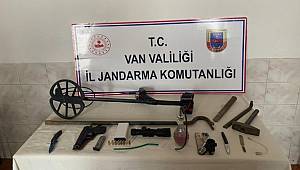 Çaldıran’da ruhsatsız kazı yapan 3 kişi yakalandı