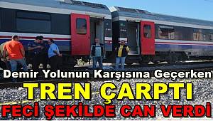 Demir Yolunun Karşısına Geçmek İsterken Tren Çarptı! Feci Şekilde Can Verdi