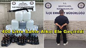 Gaziantep'te 400 litre sahte alkol ele geçirildi