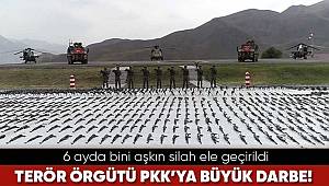 Terör örgütü PKK'ya büyük darbe: 6 ayda bini aşkın silah ele geçirildi