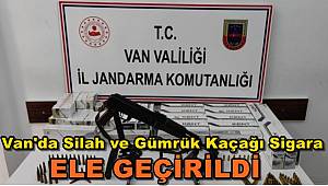 Van'da Silah ve Gümrük Kaçağı Sigara Ele Geçirildi