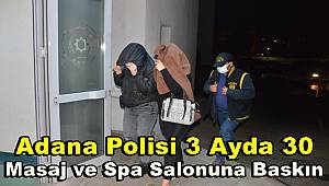 Adana polisi son 3 ayda fuhuş yapıldığı tespit edilen 30 masaj ve spa salonuna baskın düzenledi
