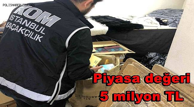 İstanbul'da ele geçirildi, Piyasa değeri 5 milyon TL