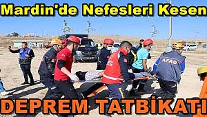 Mardin'de 20 Kurumdan 300 Personelle Deprem Tatbikatı Yapıldı