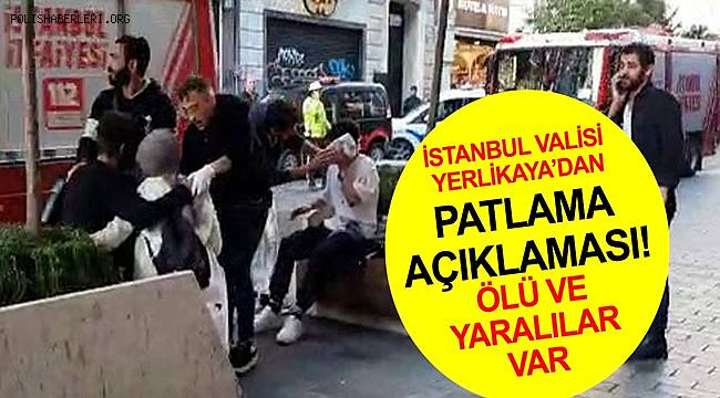 Taksim İstiklal Caddesi'nde patlama meydana geldi... Vali Yerlikaya'dan ilk açıklama 