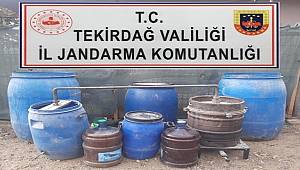 Tekirdağ’da 1 ton 370 litre kaçak alkol ele geçirildi 