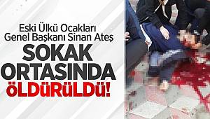 Eski Ülkü Ocakları Genel Başkanı Sinan Ateş Ankara'da cuma namazın sonrası başından vurularak öldürüldü