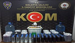Malatya'da 128 litre sahte alkol ele geçirildi 