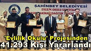 Şahinbey'de 'Evlilik Okulu' Sertifika Töreni Yapıldı