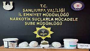 Şanlıurfa'da 2 kişi boya kovalarına sakladıkları uyuşturucuyla yakalandı 
