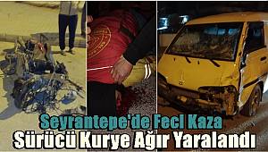 Seyrantepe'de Transit Motosiklete Çarptı Sürücü Kurye Ağır Yaralandı