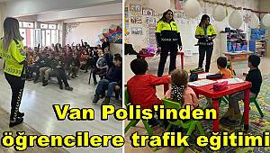 Van Polis'inden öğrencilere trafik eğitimi 