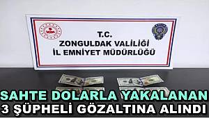 Zonguldak'ta Sahte Dolarla Yakalanan 3 Şüpheli Gözaltına Alındı
