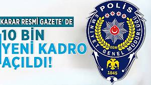 Bazı bakanlık ve kurumlara 10 bin 24 kadro ihdası