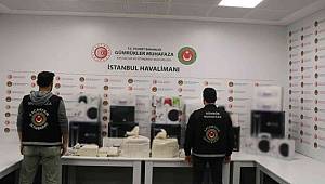 İstanbul Havalimanında kaçak cep telefonu ve oyun konsolu operasyonu