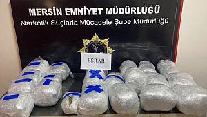 Mersin'de 24 kilo esrar ele geçirildi, 3 gözaltı