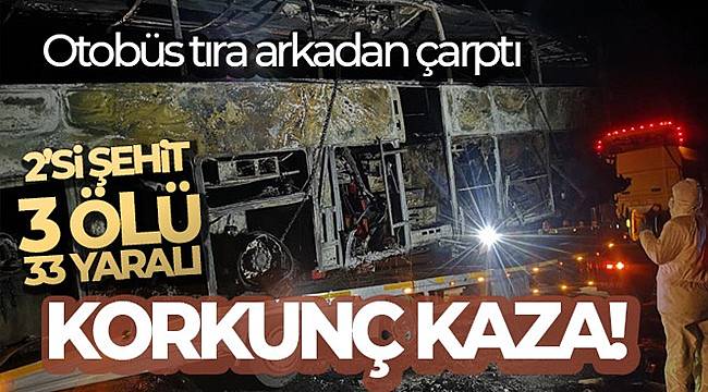Mersin'deki otobüs kazasında 2'si şehit 3 kişi hayatını kaybetti