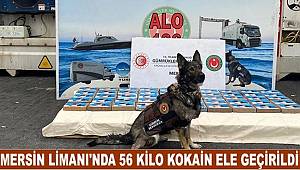 Mersin Limanı’nda 56 kilogram kokain ele geçirildi 