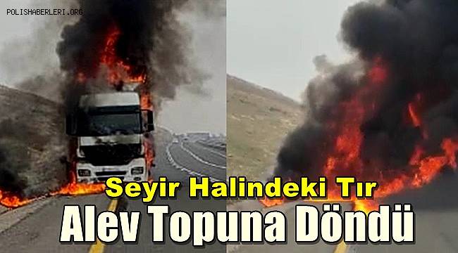 Şanlıurfa'da seyir halindeki tır alev topuna döndü