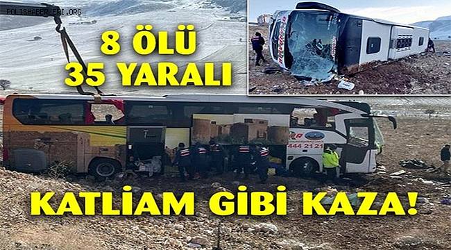 Afyonkarahisar'da yolcu otobüsü devrildi! katliam gibi kaza