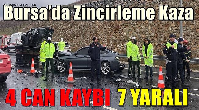Bursa’da otoyolda zincirleme kaza, 4 ölü 7 yaralı
