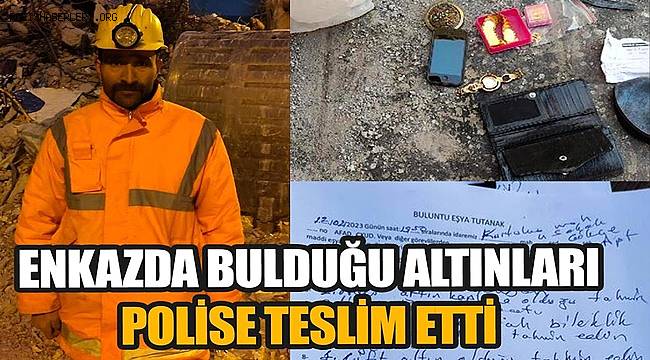 Çorumlu madenci, kurtarma çalışmalarında enkazda bulduğu altınları polise teslim etti
