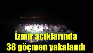 İzmir açıklarında 38 düzensiz göçmen yakalandı