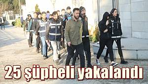 Ordu'da 'Kökünü Kurutma Operasyonu'nda 25 şüpheli yakalandı 