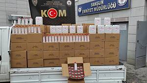 Samsun'da durdurulan araçta 4 bin litre etil alkol ele geçirildi