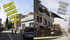 Adana'da fırtına çatıları uçurdu, ağaçları devirdi, elektrik tellerini kopardı