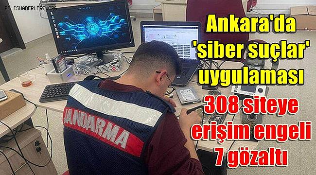 Ankara'da 'siber suçlar' uygulaması, 308 siteye erişim engeli, 7 gözaltı
