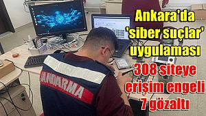 Ankara'da 'siber suçlar' uygulaması, 308 siteye erişim engeli, 7 gözaltı