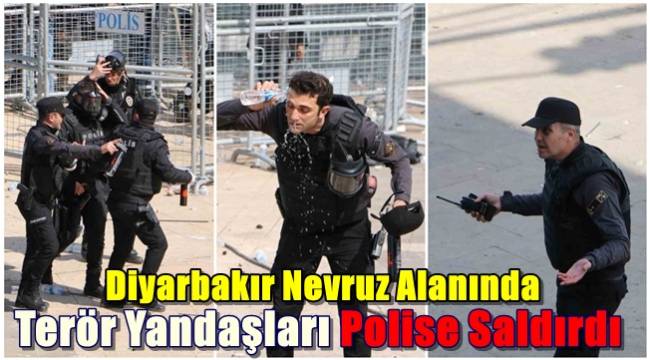 Diyarbakır’da terör yandaşları polise taş ve su şileleri fırlattı