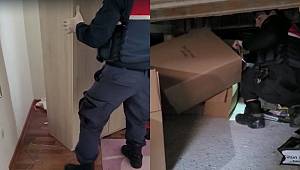 Dubleks dairede gizli geçit, Jandarma bile şoke oldu