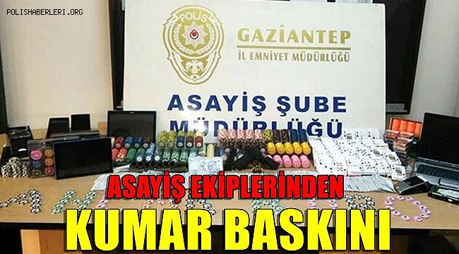 Gaziantep’te kumar baskını 3 gözaltı