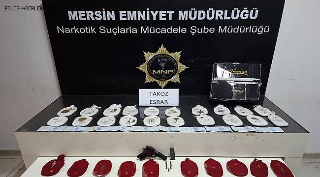 Mersin'de uyuşturucu operasyonu, 7 kilo 950 gram esrar ele geçirildi