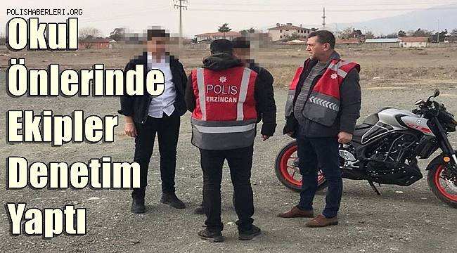 Okul önlerinde polis denetimi