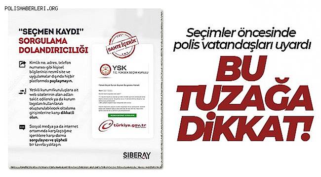 'Seçmen kaydınızı sorgulayın' linkiyle dolandırıcılığa dikkat 