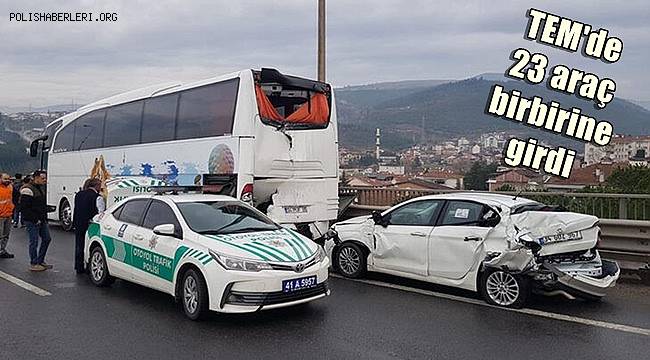 TEM'de 23 araç birbirine girdi! İstanbul yönü kapandı 