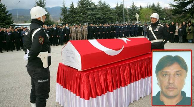 Tokat'ta kalp krizinden hayatını kaybeden polis için tören 