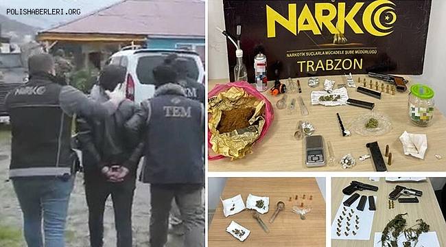 Trabzon'da 'Kökünü Kurutma' operasyonunda 32 tutuklama