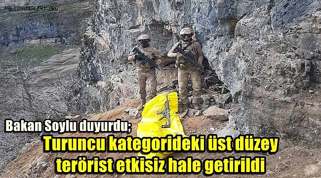 Bakan Soylu duyurdu! Turuncu kategorideki üst düzey terörist etkisiz hale getirildi