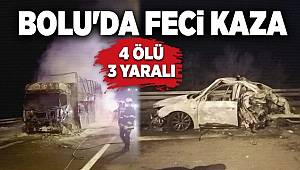 Bolu'da feci kaza! 4 ölü, 3 yaralı